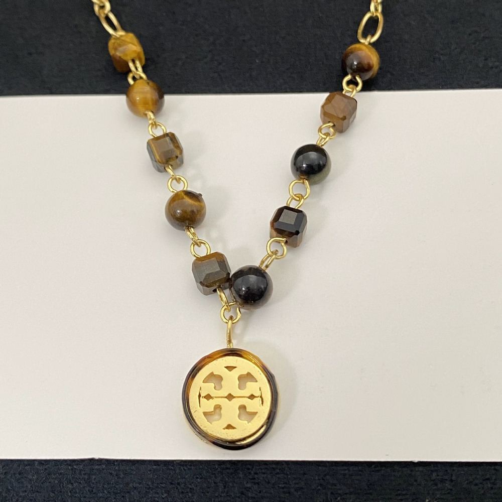 Tory Burch Vintage Bohemian Agate Necklace
